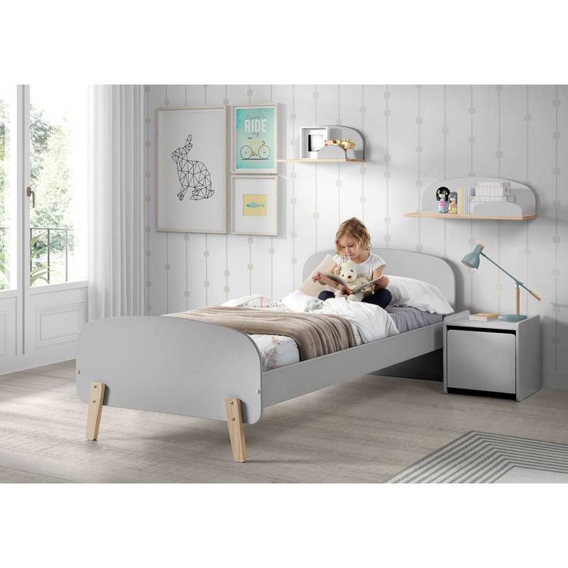home24 Kommode Kiddy 40 x 40 x 36cm Grau/Lichtgrau von home24