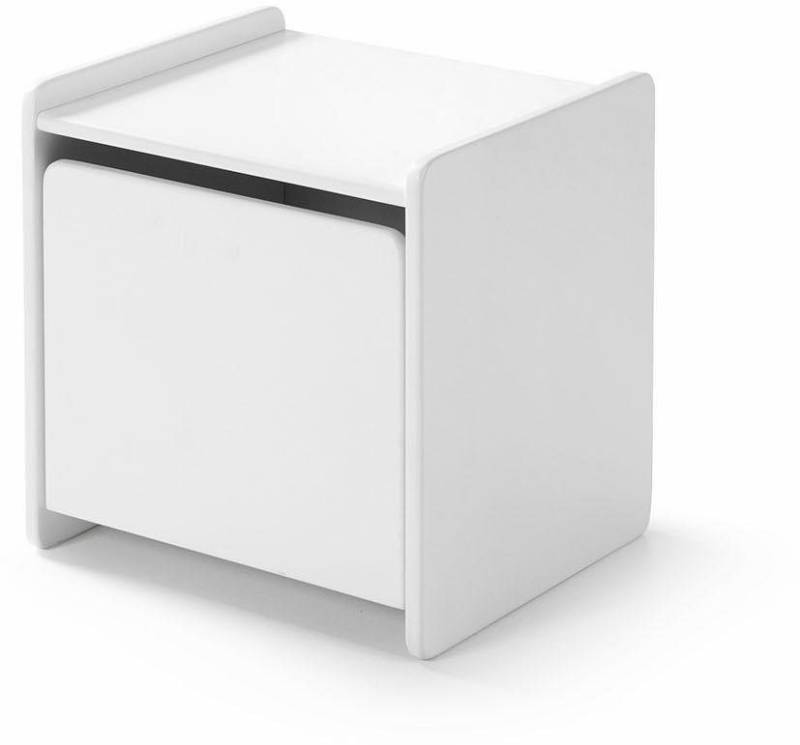 Vipack Nachtkonsole Kiddy, mit 1 Drehtür, dahinter ein großes Fach (B/H/T ca. 40x40x36cm, MDF lackiert, in verschiednen Farben erhältlich), standfest gebaut, sie kann rechts oder links angestellt werden von Vipack