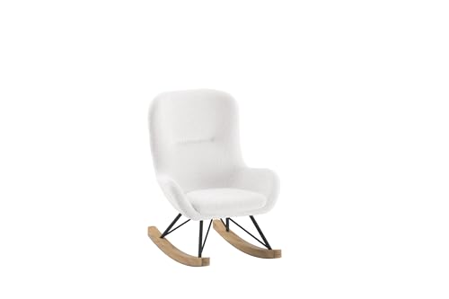 Vipack Rocking_Chair, Metal_Beech_Foam, weiß, 55,5 x 68,5 cm von Vipack