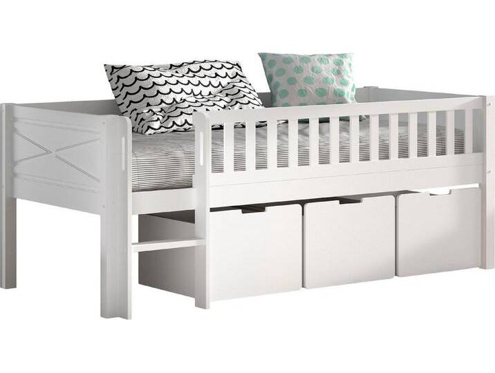 Vipack Spielbett Scott mit niedriger Einstiegshöhe, inkl. Leiter und Rolllattenrost, in Kiefer massiv, weiß 90x200 cm, weiß, inklusive Schubkasten Vipack Spielbett Scott mit niedriger Einstiegshöhe, inkl. Leiter und Rolllattenrost, in Kiefer massiv, weiß 90x200 cm, weiß, inklusive Schubkasten von Vipack