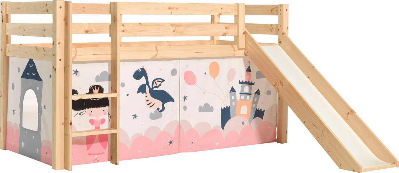 Vipack Spielbett Vipack Pino (Made in Europe), Hochbett mit Textil-Set, inkl. Rolllattenrost, Leiter und Rutsche Vipack Spielbett Vipack Pino (Made in Europe), Hochbett mit Textil-Set, inkl. Rolllattenrost, Leiter und Rutsche von Vipack