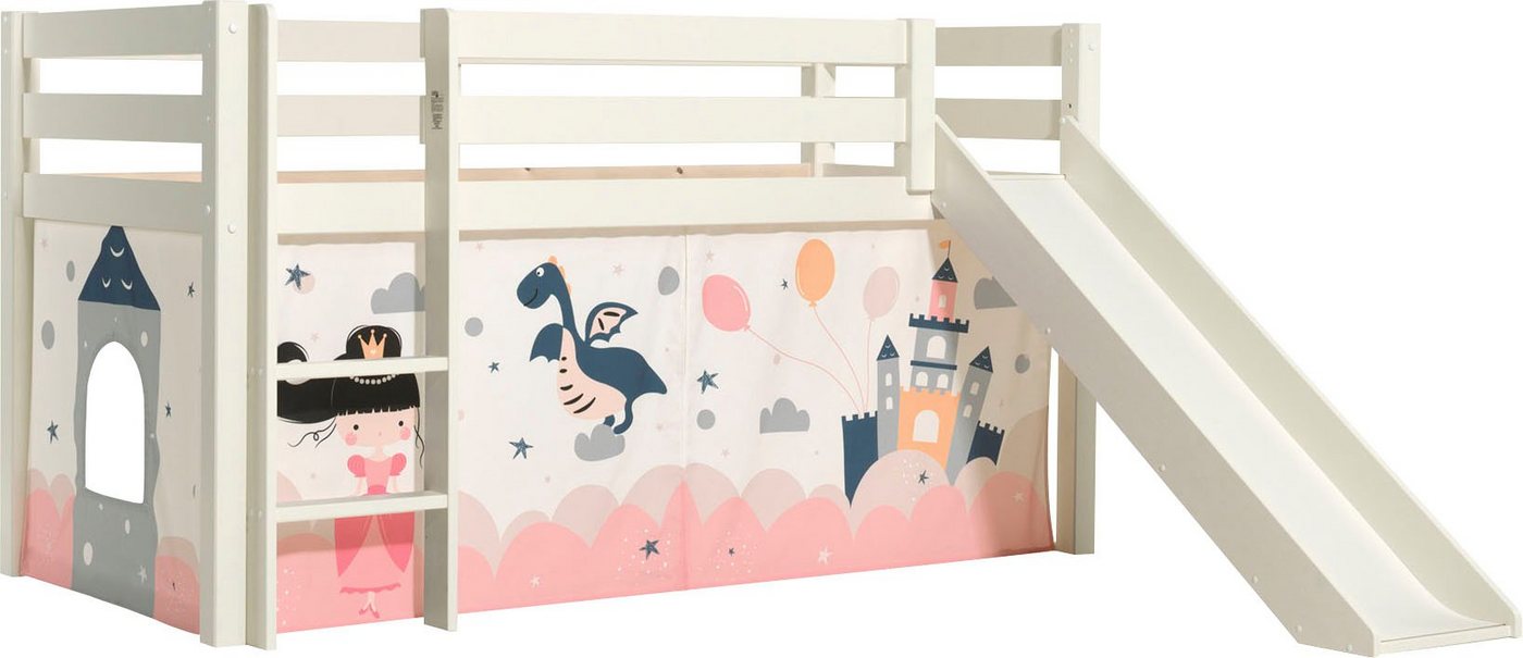 Vipack Spielbett Vipack Pino (Made in Europe), Hochbett mit Textil-Set, inkl. Rolllattenrost, Leiter und Rutsche Vipack Spielbett Vipack Pino (Made in Europe), Hochbett mit Textil-Set, inkl. Rolllattenrost, Leiter und Rutsche von Vipack