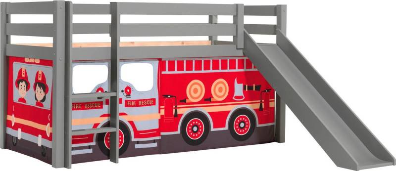 Vipack Spielbett Pino, Kiefer massiv, mit Rolllattenrost u. Textil-Set, Made in Europe (B/H/T ca. 210x114x218cm, mit Absturzschutz, Leiter und Rutsche), verschiedene Textil-Designs und Holzfarben zur Wahl Vipack Spielbett Pino, Kiefer massiv, mit Rolllattenrost u. Textil-Set, Made in Europe (B/H/T ca. 210x114x218cm, mit Absturzschutz, Leiter und Rutsche), verschiedene Textil-Designs und Holzfarben zur Wahl von Vipack