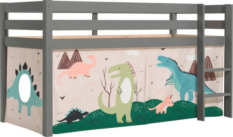 Vipack Spielbett Pino, Kiefer massiv, mit Rolllattenrost u. Textil-Set, Made in Europe (B/H/T ca. 210x114x106cm, mit Leiter und Absturzschutz), verschiedene Textil Dessins, 3 Gestellfarben zur Wahl Vipack Spielbett Pino, Kiefer massiv, mit Rolllattenrost u. Textil-Set, Made in Europe (B/H/T ca. 210x114x106cm, mit Leiter und Absturzschutz), verschiedene Textil Dessins, 3 Gestellfarben zur Wahl von Vipack