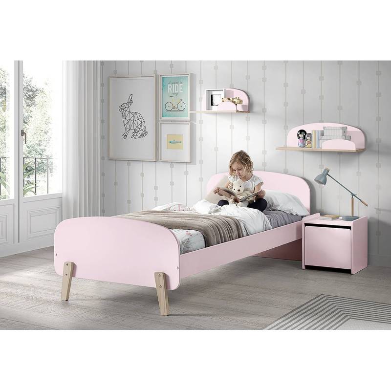 home24 Wandregal 45cm Pink/Rosa von home24
