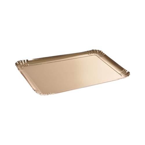 Viphome Set von 3 Tabletts Karton Rechteck gold von Viphome