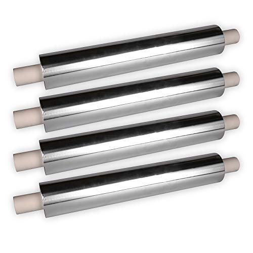 Multipack Aluminiumfolie 45cm x 100m, Dicke 45my 4er Set von Vireo