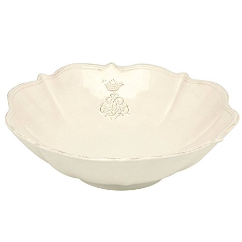 Salatschale, Schüssel Corona D. 30cm Creme weiß Keramik Virginia Casa von Virgina Casa