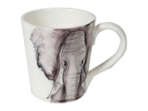 Virginia Casa Becher, Tasse Safari Elefant H. 11cm für 400ml Keramik von Virginia Casa