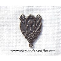 Allerheiligstes, Heilige Eucharistie, Kelch Mit Weizen-Rosenkranz-Mittelstück Allerheiligstes, Heilige Eucharistie, Kelch Mit Weizen-Rosenkranz-Mittelstück von VirgoPotensSupplies