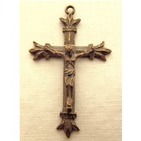 Bronze Kruzifix Mit Drei Blättern Bronze Kruzifix Mit Drei Blättern von VirgoPotensSupplies
