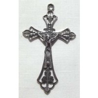 Durchbrochenes Kruzifix Mit Blättern, Zweiseitig Durchbrochenes Kruzifix Mit Blättern, Zweiseitig von VirgoPotensSupplies