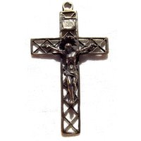 Kruzifix Mit Offenem Gitter Und Halo-Rosenkranz-Versorgungsteil von VirgoPotensSupplies