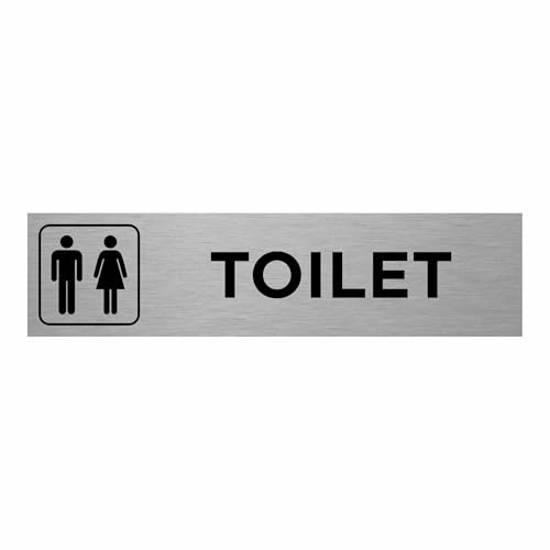 Viro Display 100291 SLIM-L/G-200-50 WC-Schild, Silber, 200x50mm Toilet Viro Display 100291 SLIM-L/G-200-50 WC-Schild, Silber, 200x50mm Toilet von Viro Display