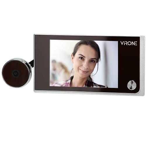 Virone Türspion Kamera LCD 3,5" Weitwinkelobjektiv Batteriebetrieben Silber von Virone