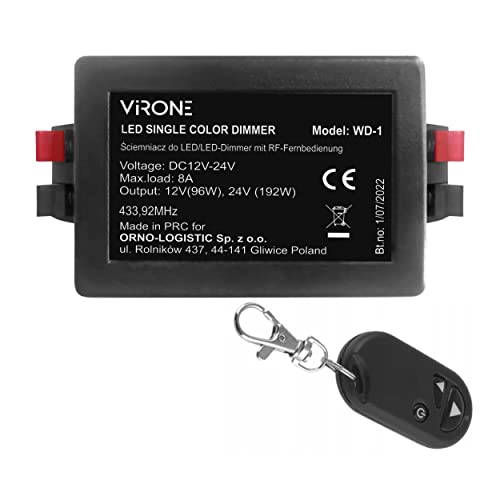 Virone WD-1 Dimmer für Led Lampen 12-24VDC RF mit Fernbedienung von Virone