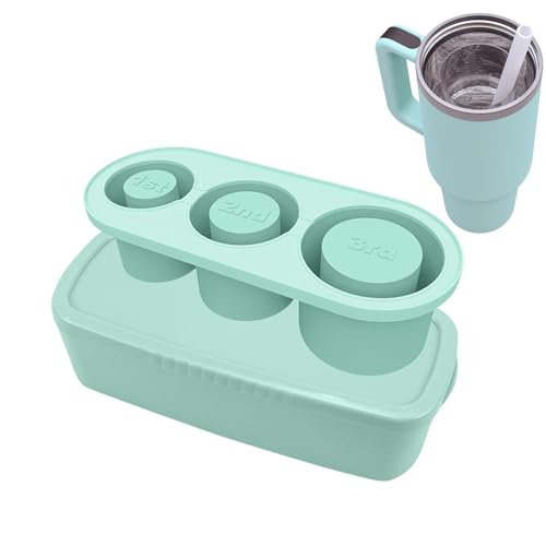 3 Hollow Cylinder Silicone Ice Cubes Maker | Ice Cube Tray For Stanleys Cup,3 Grid Silicone Ice Cube Maker With Lid,3 Cavities Silicone Ice Cube Maker With Lid,Ice Tray Cups Accessories For Chilling von Virtcooy