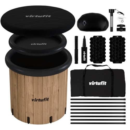 VirtuFit Eisbad XXL – 375 Liter – Holzoptik von VirtuFit