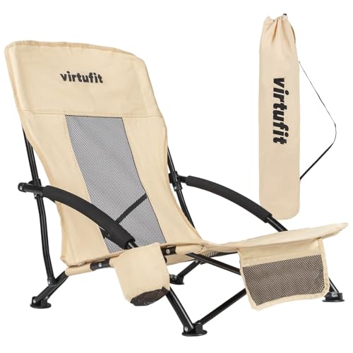 VirtuFit Faltbarer Strandstuhl - Beige von VirtuFit