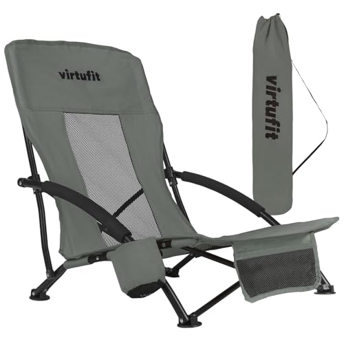 VirtuFit Faltbarer Strandstuhl - Grau von VirtuFit