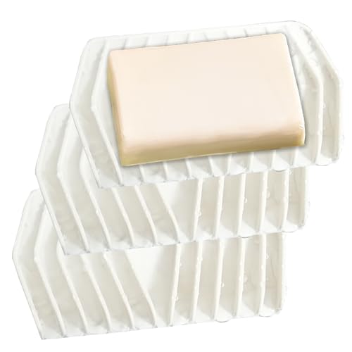 VirtuGro 3PCS Seifenschale mit Ablauf Seifenhalter Silikon rutschfest und Robust Seifenablage Seifenschale Ohne Bohren für Hält Seife Trocken und Sauber für Küche Zähler Dusche Waschbecke (Weiß) VirtuGro 3PCS Seifenschale mit Ablauf Seifenhalter Silikon rutschfest und Robust Seifenablage Seifenschale Ohne Bohren für Hält Seife Trocken und Sauber für Küche Zähler Dusche Waschbecke (Weiß) von VirtuGro