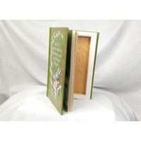Grüne Alice Im Wunderland Hohl Buch Geschenk Box Geheimnis Lagerung Buchtresor Handmade Alice's Abenteuer Lederband Grün Gold - Custom Order von Virtualdistortion