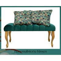 Sitzbank | Flurbank Hocker Polstermöbel Handgefertigt Glamour Samt |꧁ Glam ꧂ Personalisiert Stoffe & Füße Zur Auswahl 4 Größen von VirtusShop