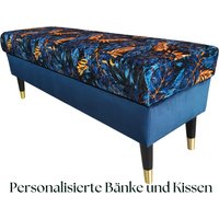 Sitzbank Mit Stauraum Ottomane Personalisiert Stoffauswahl Schuhtruhe Schuhbank Truhe Fußhocker Aufbewahrung De Lux Monstera Handmade von VirtusShop