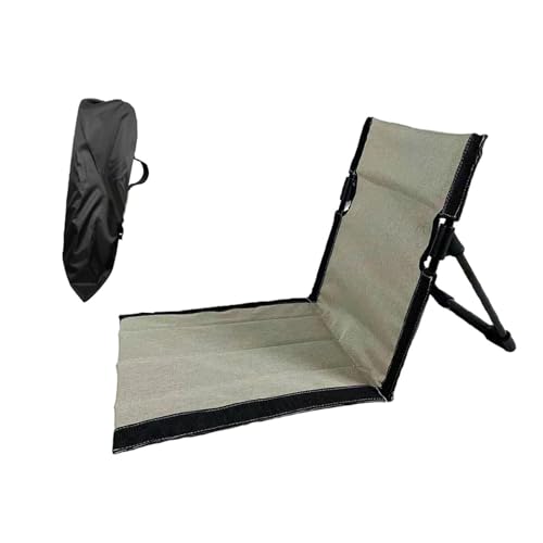 VisBeaut Beach Chair with Backrest, Folded Seat Cushion for Trekking Camping Accessories (Khaki 39x40x38cm) von VisBeaut