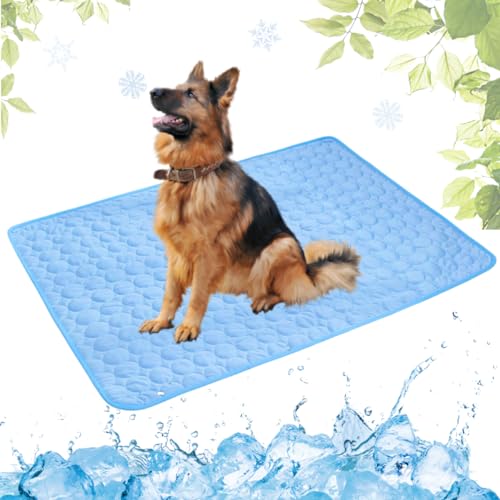 VisBeaut Cooling Mat for Dogs and Cat, Heat Relief Pet Cooling Mat for Crates, Kennels and Beds - Portable and Washable(Grey,70x100cm) (Blue,70x100cm) von VisBeaut