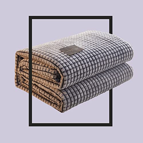 Verdickte Decke aus Polyesterfaser, Milchfleece, 70 x 100 cm, Schlafdecke, geeignet für Wohnzimmer, Sofa, Schlafzimmer, Schlafsaal, Büro, Auto von VisLarsc