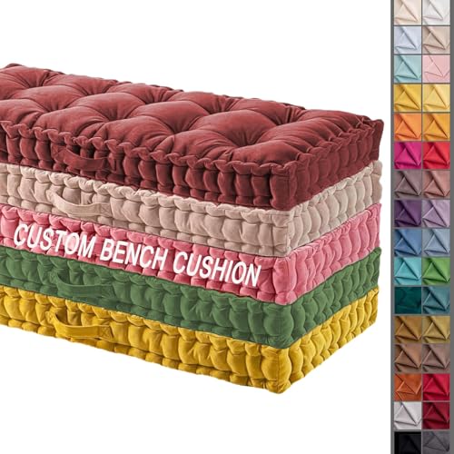 VisLarsc Getuftete, weiche Sitzkissen, Ersatzkissen, waschbar, bequem, Stuhlkissen, dickes Sitzkissen für Küche, Esszimmer (Dunkelgrau, 65 x 65 x 10 cm) von VisLarsc
