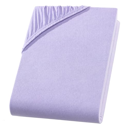 Kinder Spannbettlaken 100% Baumwolle Jersey Spannbetttuch Bettlaken Betttuch Farben Größen wählbar 60x120 cm - 70x140 cm von Visaggio