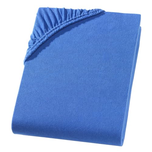 Visaggio Kinder Spannbettlaken 100% Baumwolle Jersey Spannbetttuch Bettlaken Betttuch Farben Größen wählbar 60x120 cm - 70x140 cm von Visaggio