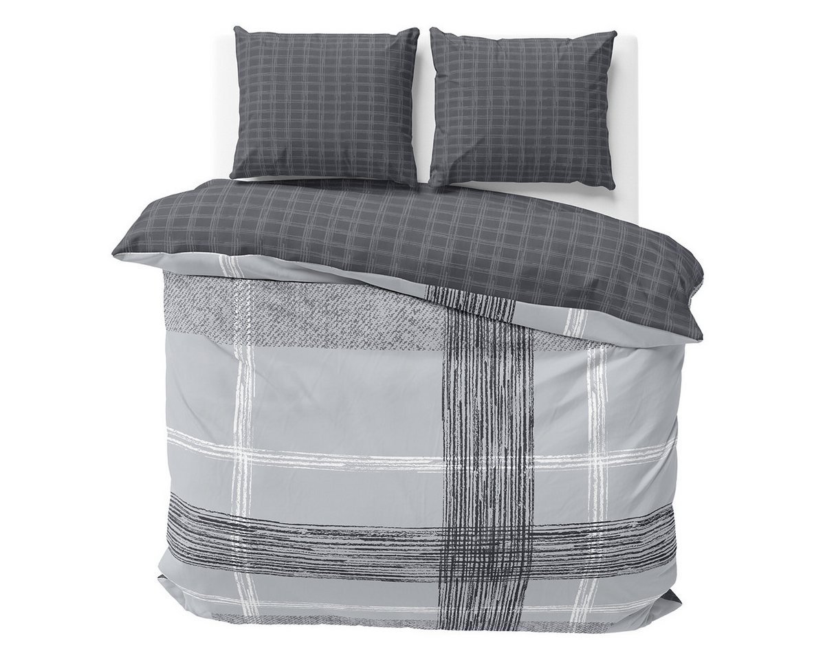 Visaggio Bettwäsche 100% Baumwolle Bettbezug Set in 6 Größen, Renforcé, 3 teilig, moderne Wendebettwäsche grau gestreift mit Reißverschluss Visaggio Bettwäsche 100% Baumwolle Bettbezug Set in 6 Größen, Renforcé, 3 teilig, moderne Wendebettwäsche grau gestreift mit Reißverschluss von Visaggio