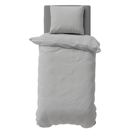 Visaggio Bettwäsche 135x200 cm Grau Mikrofaser Uni Bettbezug Garnitur Set Einfarbig Kissenbezug Schlafzimmer Set Visaggio Bettwäsche 135x200 cm Grau Mikrofaser Uni Bettbezug Garnitur Set Einfarbig Kissenbezug Schlafzimmer Set von Visaggio