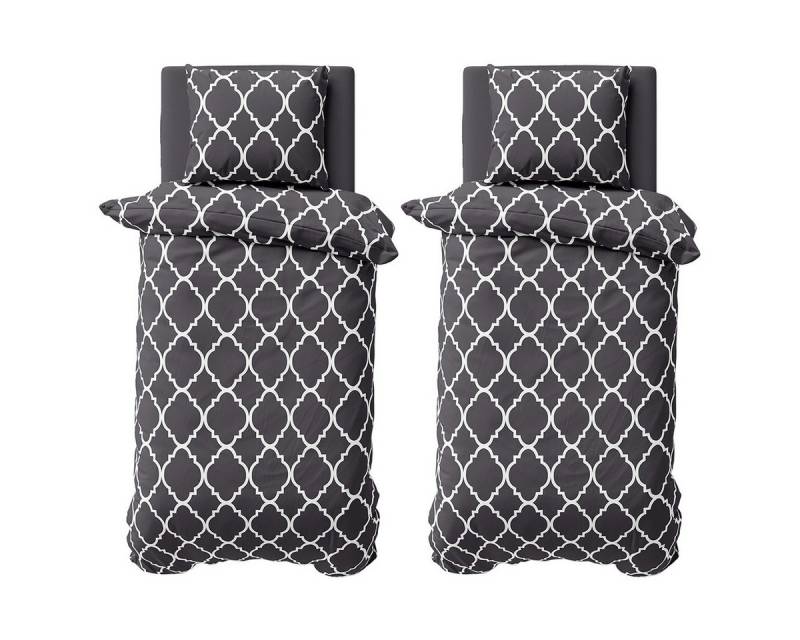 Visaggio Bettwäsche Baumwolle 135x200, 155x220 oder 200x200, Renforcé, 4 teilig, Ganzjahresbettwäsche mit YKK Reißverschluss, Ornamente Visaggio Bettwäsche Baumwolle 135x200, 155x220 oder 200x200, Renforcé, 4 teilig, Ganzjahresbettwäsche mit YKK Reißverschluss, Ornamente von Visaggio