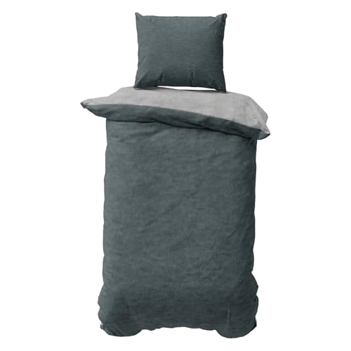 Visaggio Bettwäsche Baumwolle Jersey 135x200 cm Bettbezug Garnitur Set YKK Reißverschluss Anthrazit Hellgrau Uni Wendebettwäsche 4-Jahreszeiten Visaggio Bettwäsche Baumwolle Jersey 135x200 cm Bettbezug Garnitur Set YKK Reißverschluss Anthrazit Hellgrau Uni Wendebettwäsche 4-Jahreszeiten von Visaggio