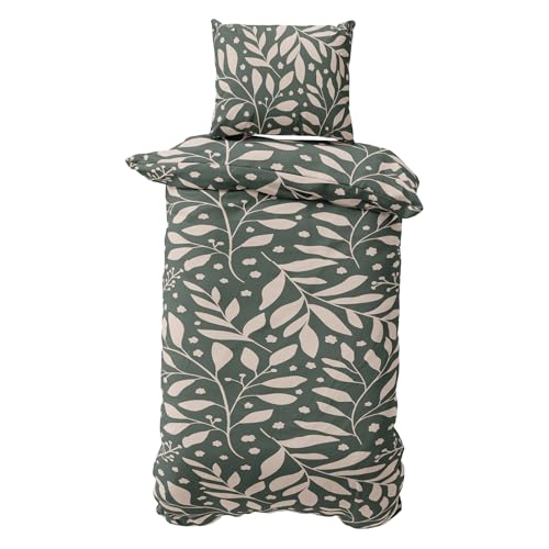 Visaggio Bettwäsche Baumwolle Jersey 135x200 cm Bettbezug Garnitur Set YKK Reißverschluss geblümt Dunkelgrün Beige 4-Jahreszeiten Visaggio Bettwäsche Baumwolle Jersey 135x200 cm Bettbezug Garnitur Set YKK Reißverschluss geblümt Dunkelgrün Beige 4-Jahreszeiten von Visaggio