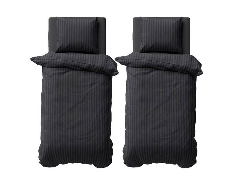 Visaggio Bettwäsche Mikrofaser Damast 135x200 155x220 200x200, Microfaser, 4 teilig, gestreift Damast Bettbezug Set, mit YKK Reißverschluss, Atmungsaktiv Visaggio Bettwäsche Mikrofaser Damast 135x200 155x220 200x200, Microfaser, 4 teilig, gestreift Damast Bettbezug Set, mit YKK Reißverschluss, Atmungsaktiv von Visaggio