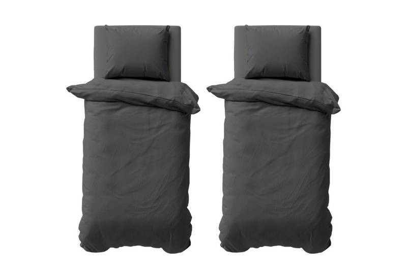 Visaggio Bettwäsche Mikrofaser Uni 135x200 155x220 200x200 Einfarbig Allergiker geeignet, Microfaser, 4 teilig, Einfarbige Bettbezug Set, mit YKK Reißverschluss, Atmungsaktiv von Visaggio