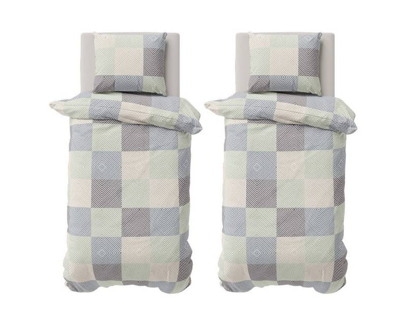 Visaggio Bettwäsche Quadro Baumwolle 135x200, 155x220 oder 200x200, Renforcé, 4 teilig, Ganzjahresbettwäsche mit YKK Reißverschluss, Quadrat Visaggio Bettwäsche Quadro Baumwolle 135x200, 155x220 oder 200x200, Renforcé, 4 teilig, Ganzjahresbettwäsche mit YKK Reißverschluss, Quadrat von Visaggio