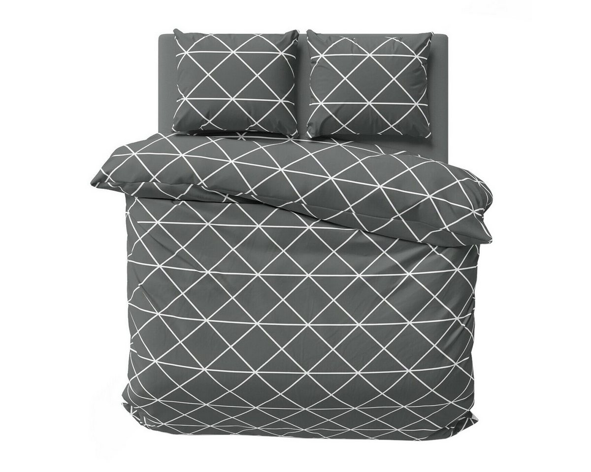 Visaggio Bettwäsche Triangel Baumwolle 135x200, 155x220 oder 200x200, Renforcé, 3 teilig, Ganzjahresbettwäsche mit YKK Reißverschluss Visaggio Bettwäsche Triangel Baumwolle 135x200, 155x220 oder 200x200, Renforcé, 3 teilig, Ganzjahresbettwäsche mit YKK Reißverschluss von Visaggio