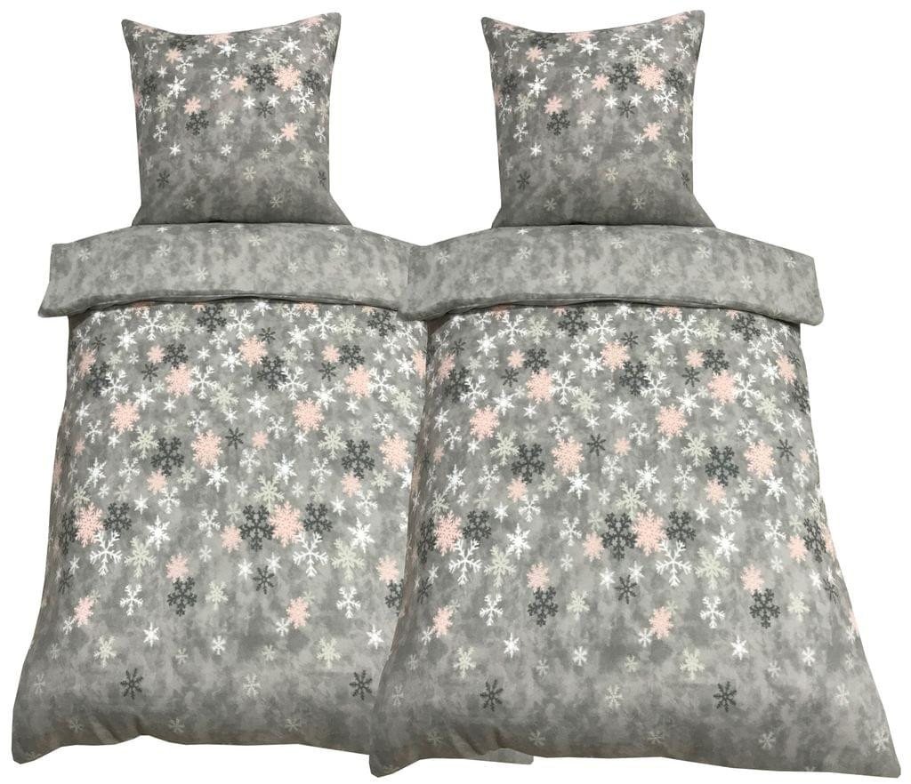 Visaggio Bettwäsche Winter Fleece Bettbezug flauschig warm, Fleece, 4 teilig, Thermofleece kuschelig weich, Schneeflocken Visaggio Bettwäsche Winter Fleece Bettbezug flauschig warm, Fleece, 4 teilig, Thermofleece kuschelig weich, Schneeflocken von Visaggio