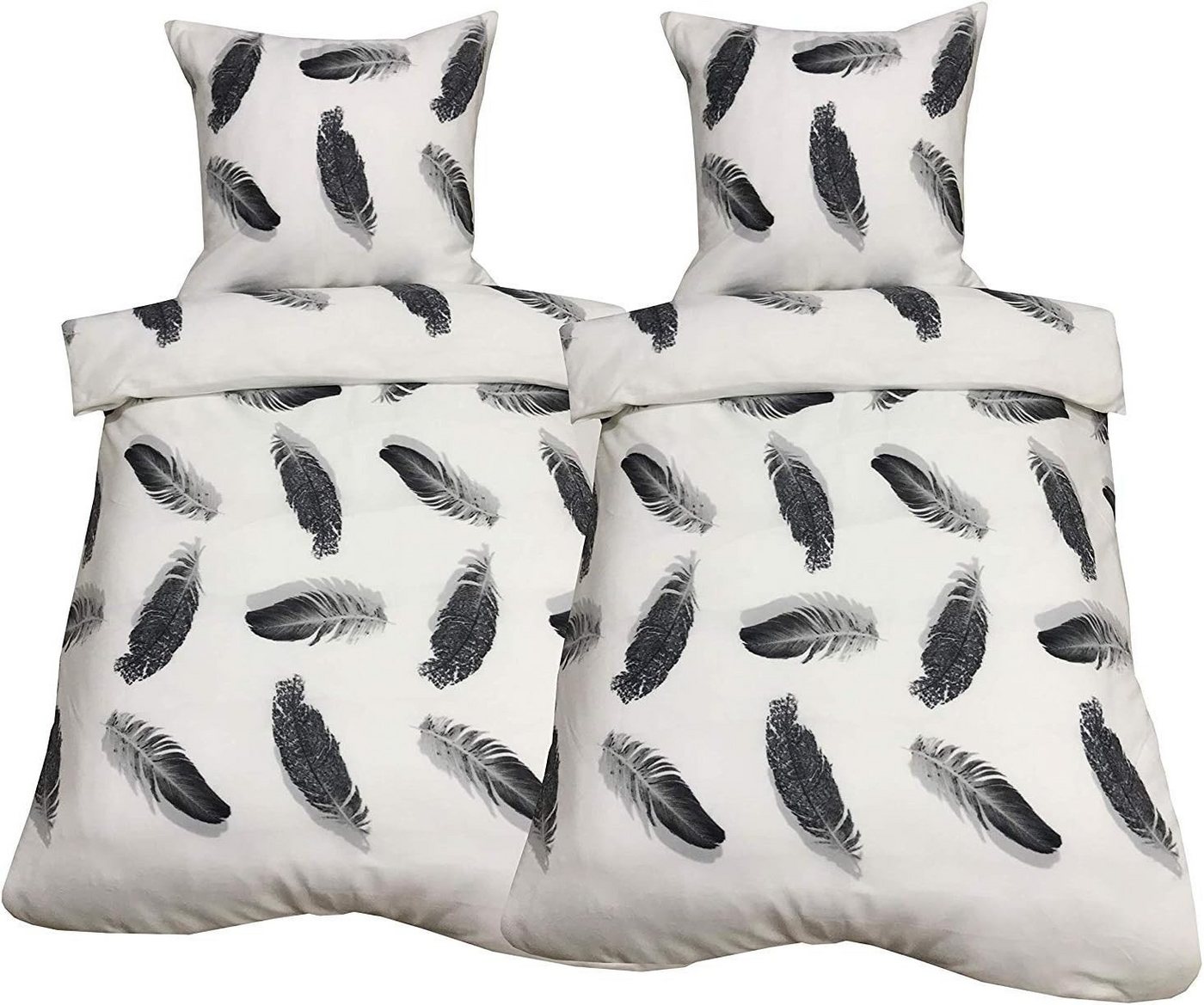 Visaggio Bettwäsche Winter Fleece Bettbezug flauschig warm, Fleece, 4 teilig, Thermofleece kuschelig weich, Sterne Visaggio Bettwäsche Winter Fleece Bettbezug flauschig warm, Fleece, 4 teilig, Thermofleece kuschelig weich, Sterne von Visaggio