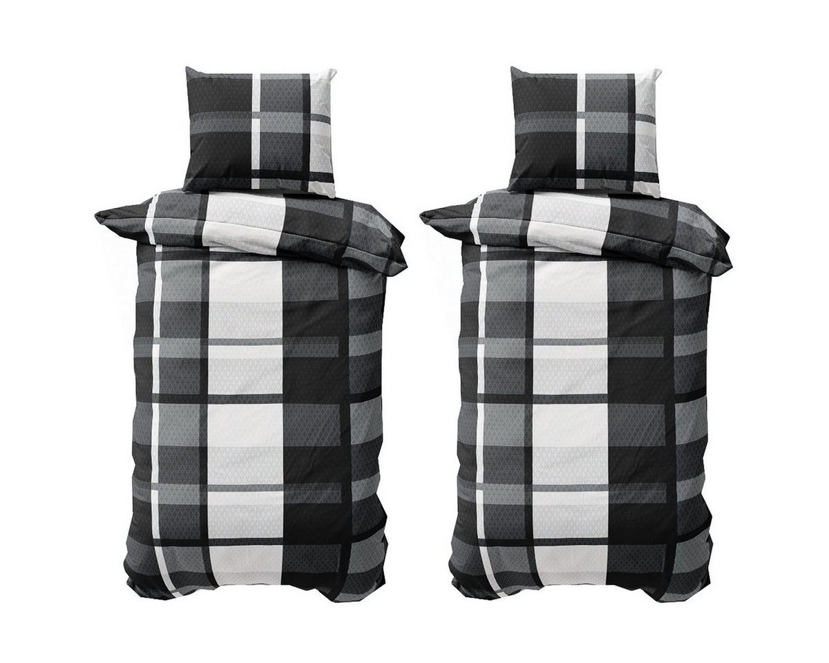 Visaggio Bettwäsche Winter Fleece Bettbezug flauschig warm, Fleece, 4 teilig, Thermofleece kuschelig weich, Vierecke mit Ornamenten Visaggio Bettwäsche Winter Fleece Bettbezug flauschig warm, Fleece, 4 teilig, Thermofleece kuschelig weich, Vierecke mit Ornamenten von Visaggio