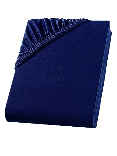Visaggio Mikrofaser Spannbettlaken 140-160 x 200 cm Dunkelblau Microfaser Polyester Spannbetttuch Bettlaken Visaggio Mikrofaser Spannbettlaken 140-160 x 200 cm Dunkelblau Microfaser Polyester Spannbetttuch Bettlaken von Visaggio
