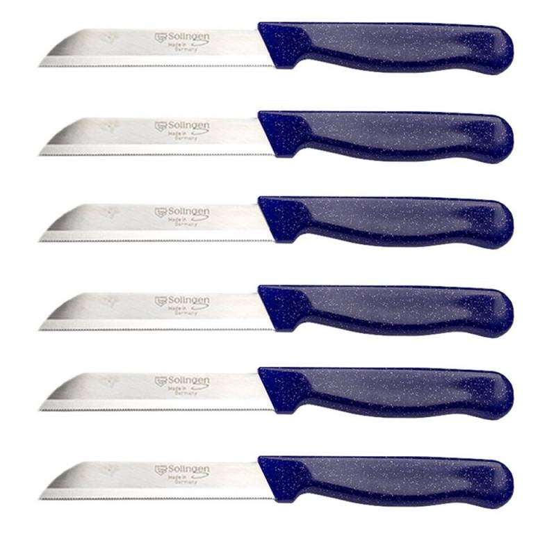 Visaggio Obstmesser Solingen Allzweckmesser Schälmesser Gemüsemesser Küchenmesser, Wellenschliff Solingen Messer, Flitter Optik, Edelstahl (rostfrei) von Visaggio