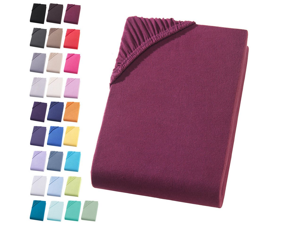 Visaggio Spannbettlaken Jersey aus 100% Baumwolle Boxspringbett / Wasserbett Spannbetttuch, Jersey, Gummizug: rundum, Spannbettlaken, für Matratzenhöhen bis 32 cm, Steghöhe 40 cm Visaggio Spannbettlaken Jersey aus 100% Baumwolle Boxspringbett / Wasserbett Spannbetttuch, Jersey, Gummizug: rundum, Spannbettlaken, für Matratzenhöhen bis 32 cm, Steghöhe 40 cm von Visaggio