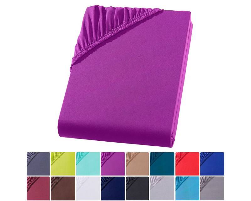 Visaggio Spannbettlaken Mikrofaser Spannbetttuch Bettlaken 90x200 140x200 180x200 200x220, Microfaser, Gummizug: rundum, viele Größen und Farben, Steghöhe 30 cm für Matratzenhöhen bis 22 cm Visaggio Spannbettlaken Mikrofaser Spannbetttuch Bettlaken 90x200 140x200 180x200 200x220, Microfaser, Gummizug: rundum, viele Größen und Farben, Steghöhe 30 cm für Matratzenhöhen bis 22 cm von Visaggio